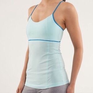 Lululemon Luminous Blue Tank Top Adjustable Strap Size 6